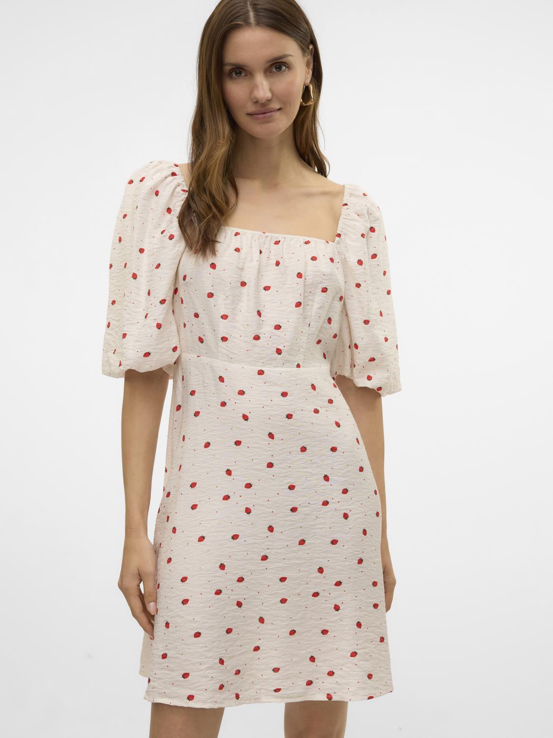 VMODETTE Short Dress - Snow White - VERO MODA & VILA Bergvik